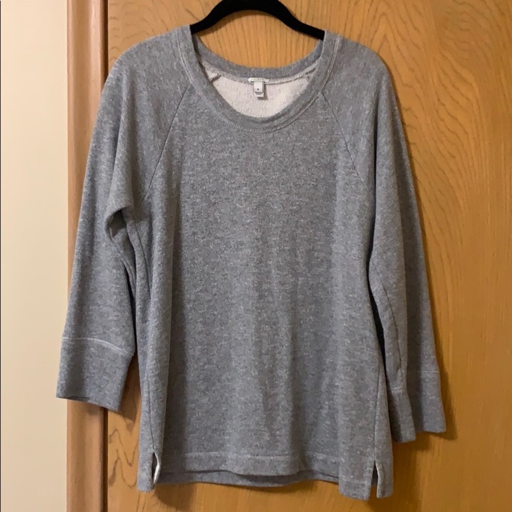 J. CREW COTTON CREWNECK 3/4 SLEEVE SHIRT